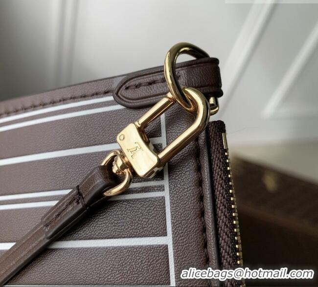 Famous Brand Louis Vuitton Neverfull Inside Out MM in Monogram/Beige Trench Calfskin suede M29973 2026