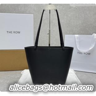 Best Price The Row Park Tote Three Bag in Grained Leather 1719 Black 2026