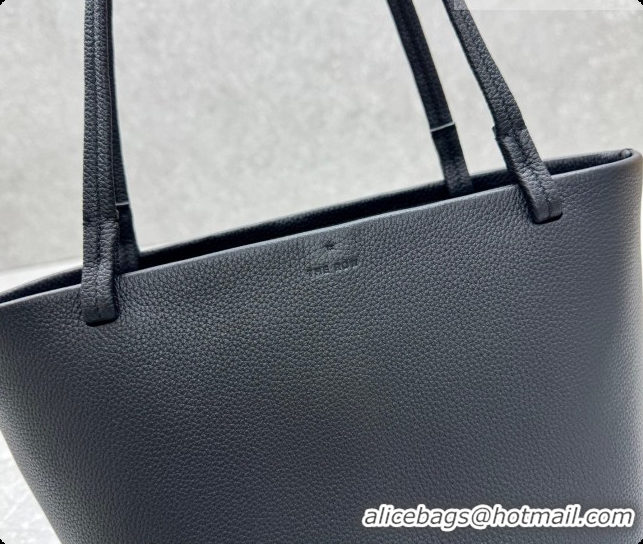 Best Price The Row Park Tote Three Bag in Grained Leather 1719 Black 2026