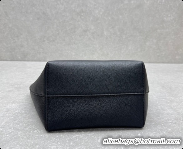 Best Price The Row Park Tote Three Bag in Grained Leather 1719 Black 2026
