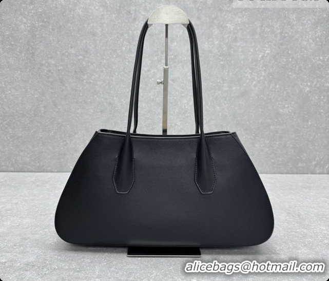 Grade Design The Row Alger Shoulder Bag in Smooth Leather 1842 Black 2026