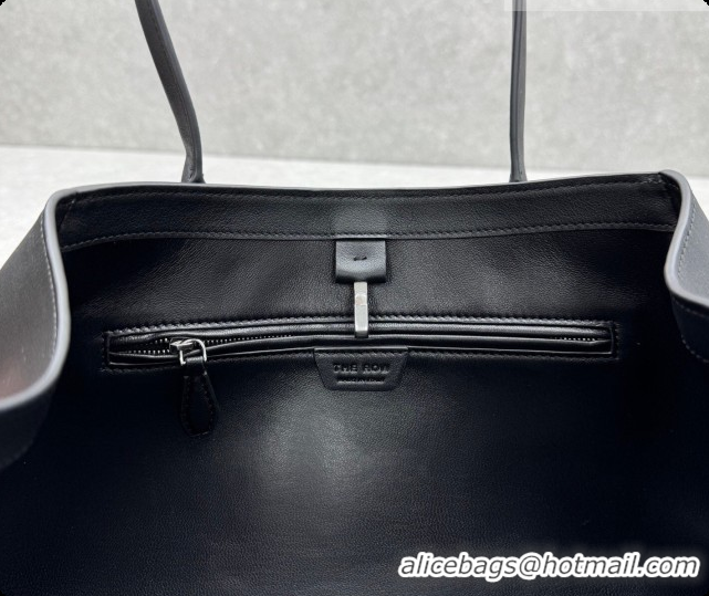 Grade Design The Row Alger Shoulder Bag in Smooth Leather 1842 Black 2026