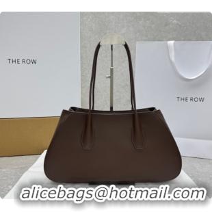Low Price The Row Alger Shoulder Bag in Smooth Leather 1842 Coffee 2026