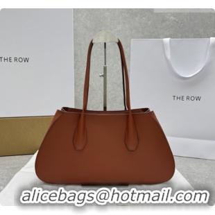Best Quality The Row Alger Shoulder Bag in Smooth Leather 1842 Caramel 2026