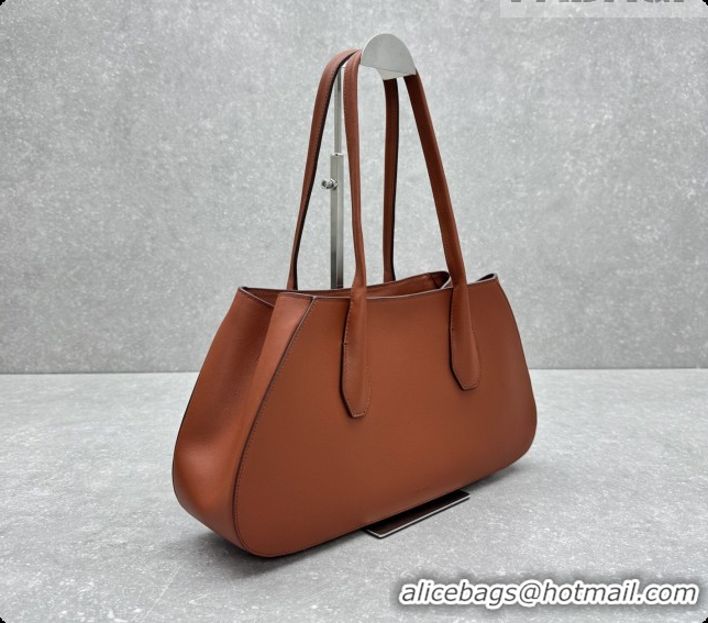Best Quality The Row Alger Shoulder Bag in Smooth Leather 1842 Caramel 2026