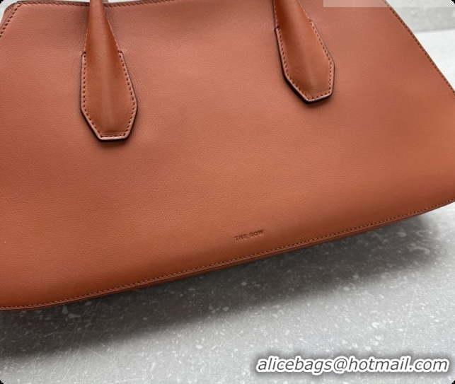 Best Quality The Row Alger Shoulder Bag in Smooth Leather 1842 Caramel 2026