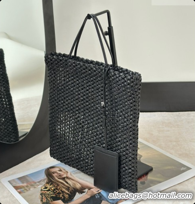 Grade Design The Row Barn Raffia Mini Tote Bag 8873S Black 2026