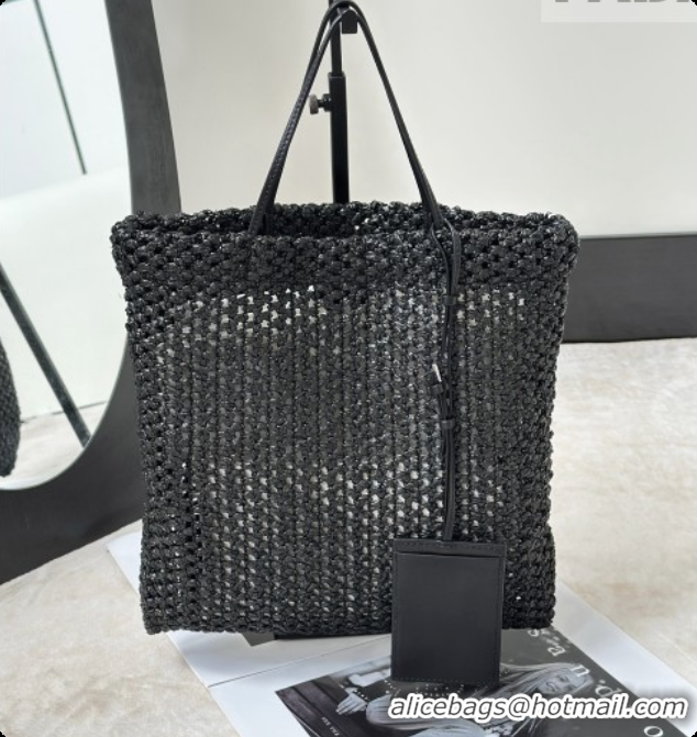 Grade Design The Row Barn Raffia Mini Tote Bag 8873S Black 2026