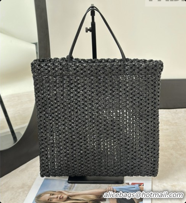 Grade Design The Row Barn Raffia Mini Tote Bag 8873S Black 2026