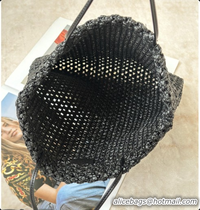 Grade Design The Row Barn Raffia Mini Tote Bag 8873S Black 2026
