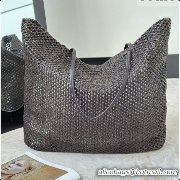 Classic Practical The Row Barn Raffia Tote Bag 8873L Dark Brown 2026