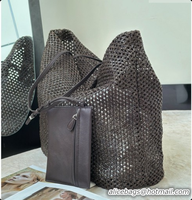 Classic Practical The Row Barn Raffia Tote Bag 8873L Dark Brown 2026