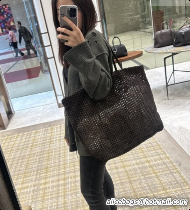 Classic Practical The Row Barn Raffia Tote Bag 8873L Dark Brown 2026