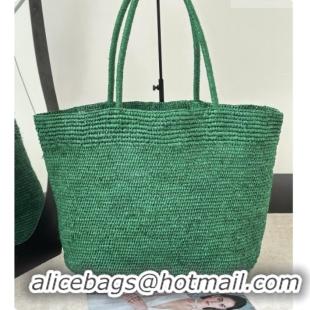 Super Quality The Row Oregon Raffia Tote Bag 8876 Green 2026