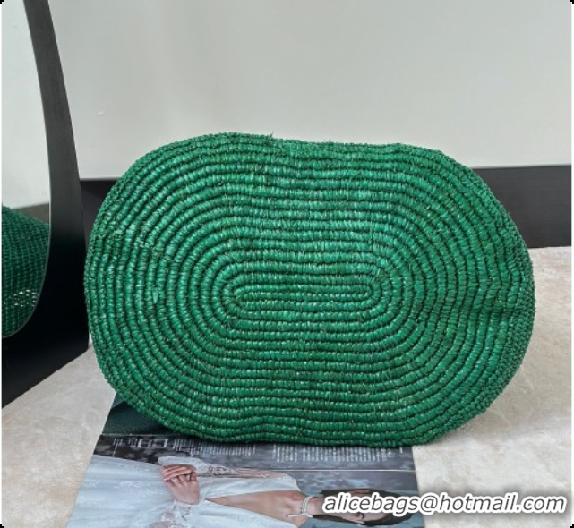 Super Quality The Row Oregon Raffia Tote Bag 8876 Green 2026