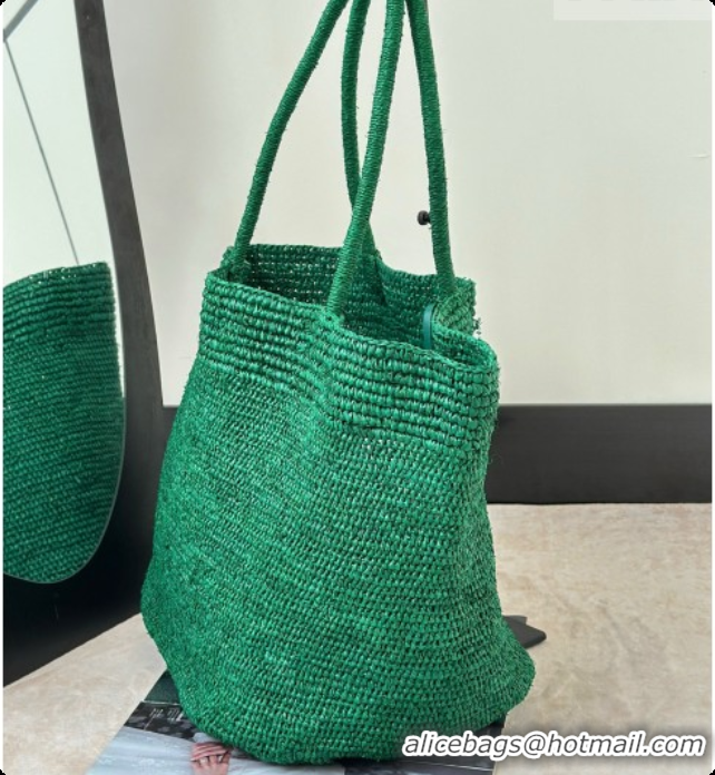 Super Quality The Row Oregon Raffia Tote Bag 8876 Green 2026