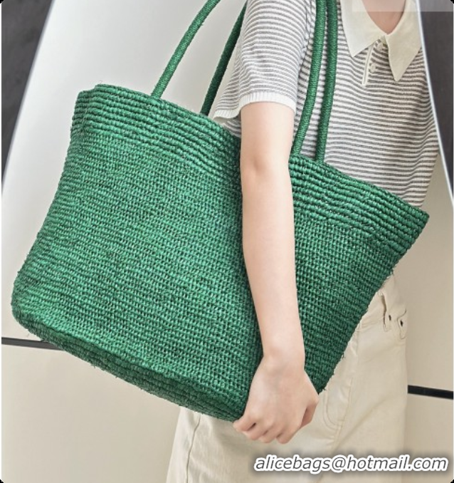 Super Quality The Row Oregon Raffia Tote Bag 8876 Green 2026