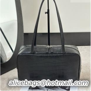 Low Cost The Row Ray Bag in Black Crocodile Pattern Leather 8862 2026