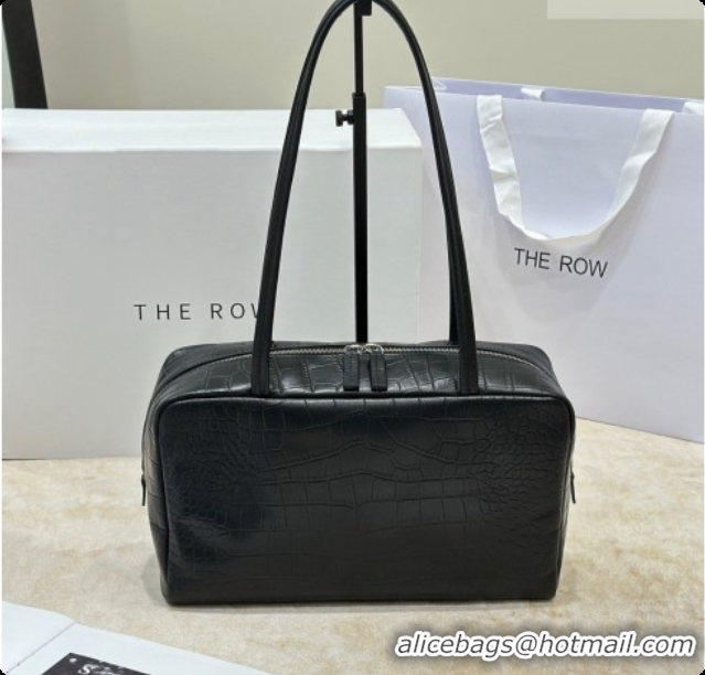 Low Cost The Row Ray Bag in Black Crocodile Pattern Leather 8862 2026