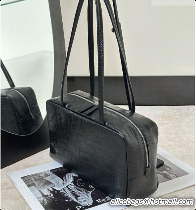 Low Cost The Row Ray Bag in Black Crocodile Pattern Leather 8862 2026