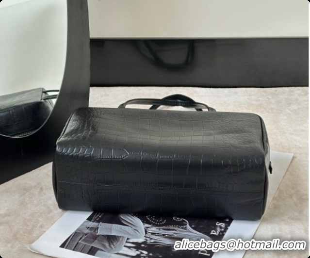 Low Cost The Row Ray Bag in Black Crocodile Pattern Leather 8862 2026