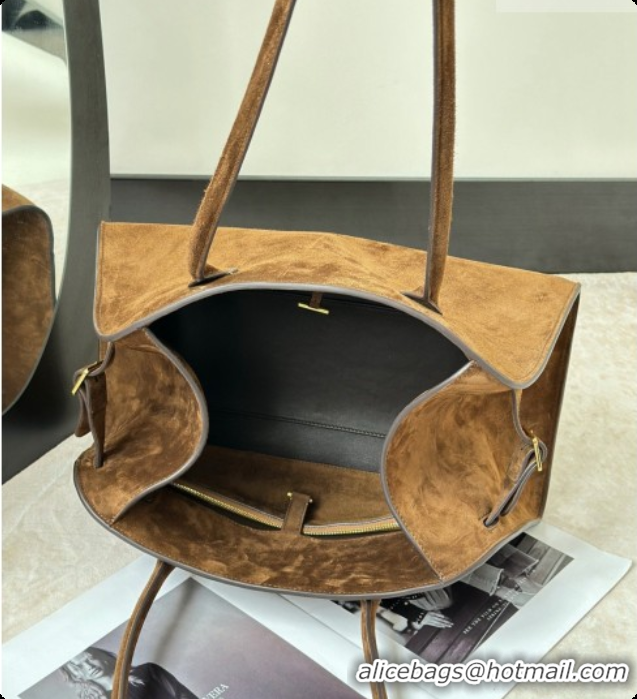Best Quality The Row Margaux 12 Shoulder Bag 8822 Brown 2026