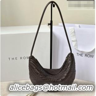Top Quality The Row Small Izzy Woven Leather Bag 8875 Dark Brown 2026