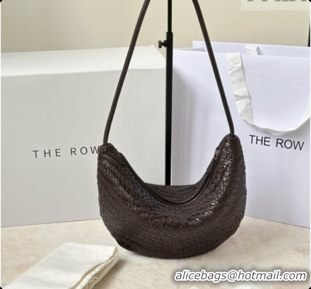 Top Quality The Row Small Izzy Woven Leather Bag 8875 Dark Brown 2026