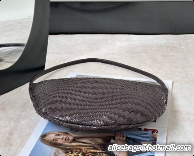 Top Quality The Row Small Izzy Woven Leather Bag 8875 Dark Brown 2026