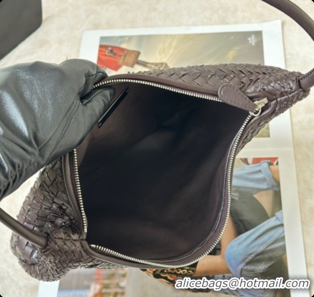 Top Quality The Row Small Izzy Woven Leather Bag 8875 Dark Brown 2026