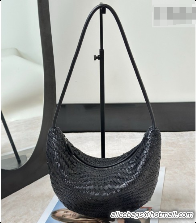 Super Quality The Row Small Izzy Woven Leather Bag 8875 Black 2026