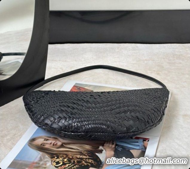 Super Quality The Row Small Izzy Woven Leather Bag 8875 Black 2026