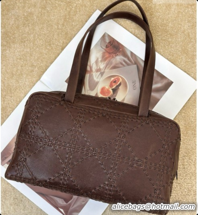Best Design The Row Astra Soft Bowling Bag in Glossy Nappa Leather 8826 TR91438 Dark Brown 2026
