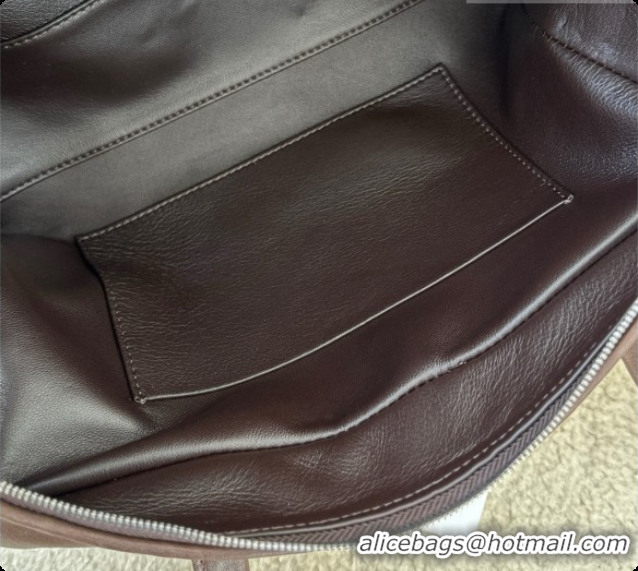 Best Design The Row Astra Soft Bowling Bag in Glossy Nappa Leather 8826 TR91438 Dark Brown 2026