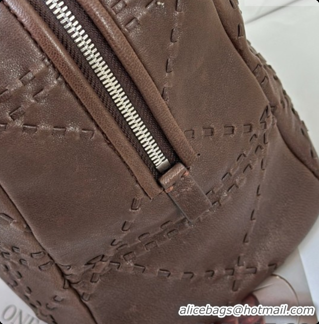 Best Design The Row Astra Soft Bowling Bag in Glossy Nappa Leather 8826 TR91438 Dark Brown 2026