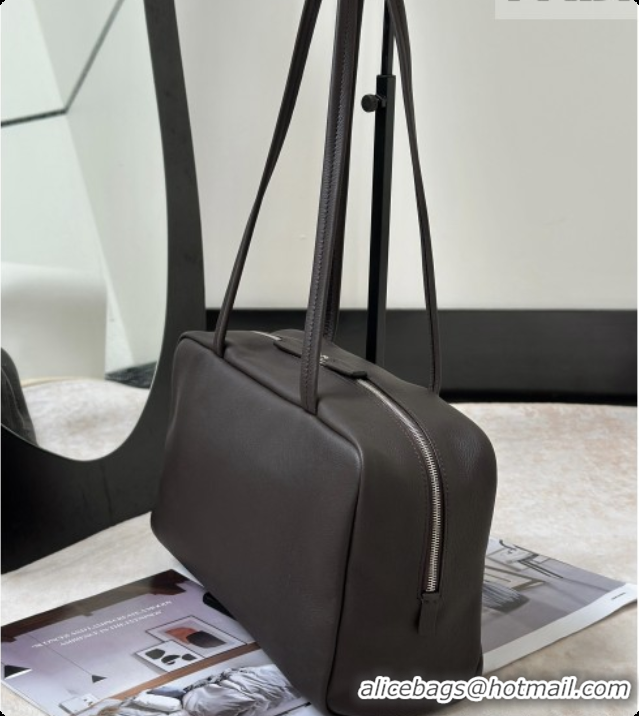Affordable Price The Row Astra Soft Bowling Bag in Grained Calfskin 8840 TR91439 Dark Brown 2026