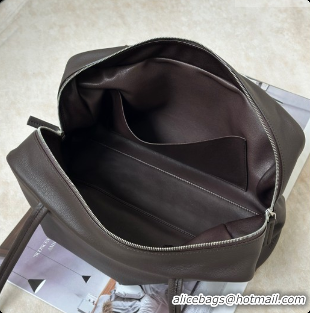Affordable Price The Row Astra Soft Bowling Bag in Grained Calfskin 8840 TR91439 Dark Brown 2026