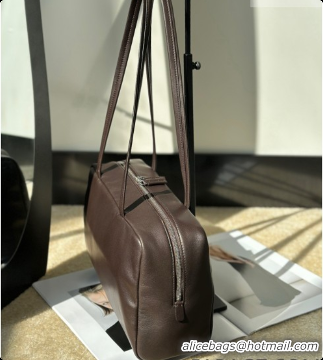 Best Luxury The Row Astra Soft Bowling Bag in Glossy Nappa Leather 8840 TR91440 Dark Brown 2026
