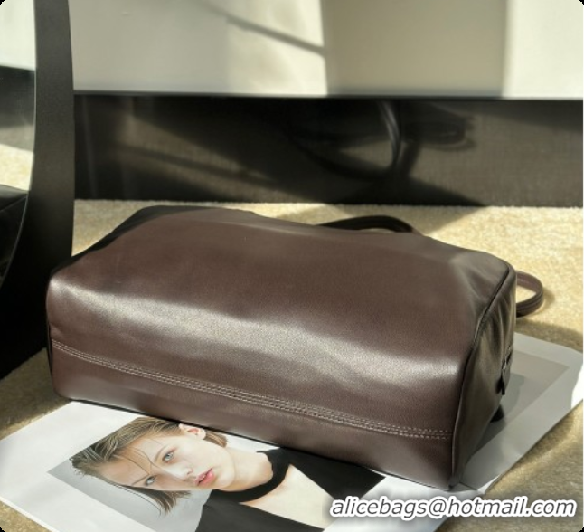 Best Luxury The Row Astra Soft Bowling Bag in Glossy Nappa Leather 8840 TR91440 Dark Brown 2026