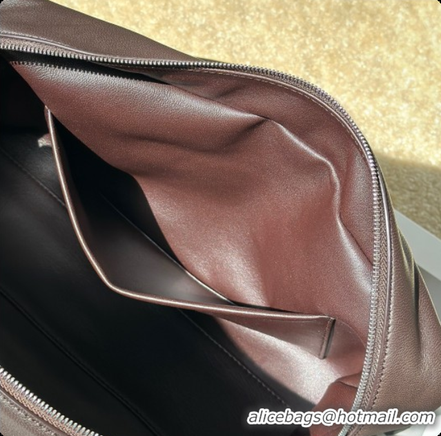 Best Luxury The Row Astra Soft Bowling Bag in Glossy Nappa Leather 8840 TR91440 Dark Brown 2026