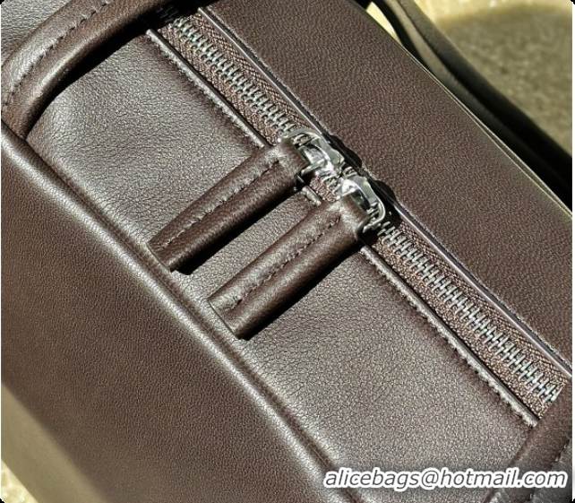 Best Luxury The Row Astra Soft Bowling Bag in Glossy Nappa Leather 8840 TR91440 Dark Brown 2026