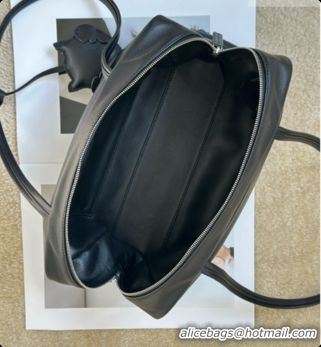 Classic Practical The Row Astra Soft Bowling Bag in Glossy Nappa Leather 8840 TR91441 Black 2026