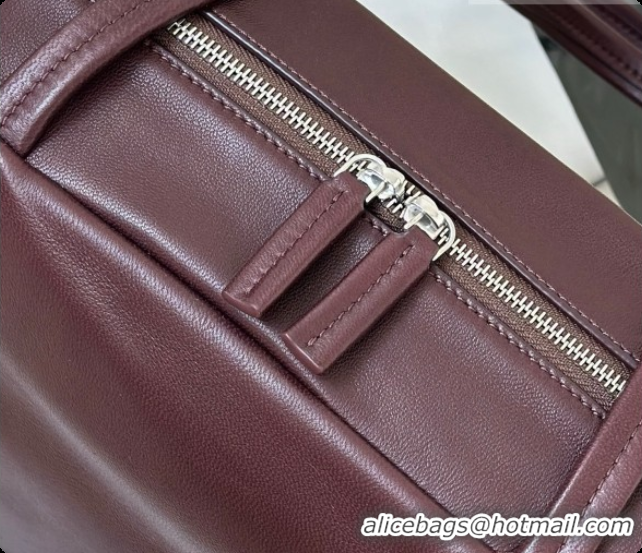 Cheap Design The Row Astra Soft Bowling Bag in Glossy Nappa Leather 8826 TR91442 Burgundy 2026