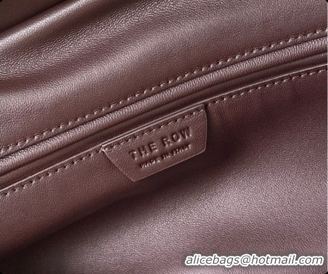 Cheap Design The Row Astra Soft Bowling Bag in Glossy Nappa Leather 8826 TR91442 Burgundy 2026