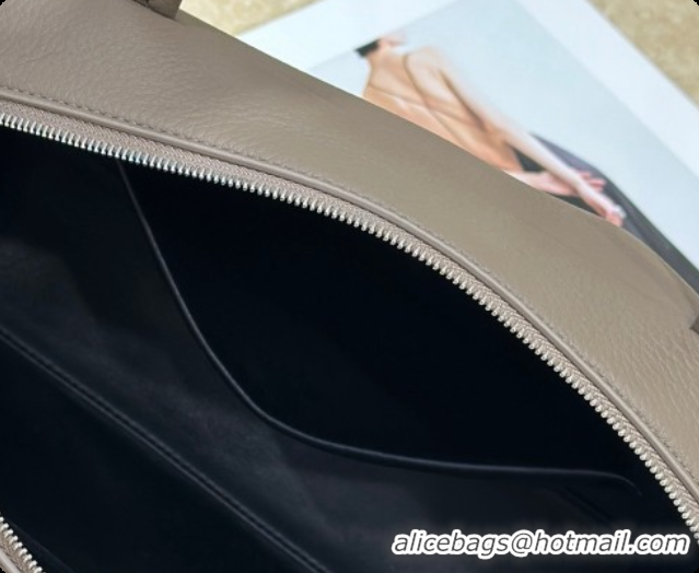 Perfect The Row Astra Soft Bowling Bag in Grained Calfskin 8840 TR91443 Grey 2026