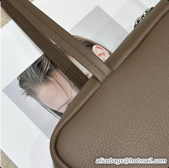 Perfect The Row Astra Soft Bowling Bag in Grained Calfskin 8840 TR91443 Grey 2026