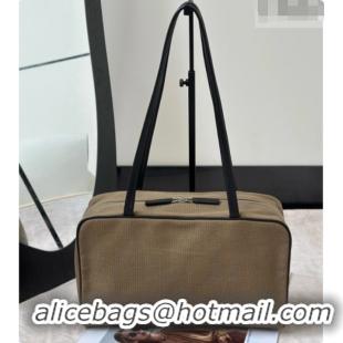 New Fashion The Row Astra Soft Bowling Bag in Canvas 8840B TR91445 Khaki Green 2026