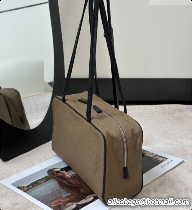 New Fashion The Row Astra Soft Bowling Bag in Canvas 8840B TR91445 Khaki Green 2026