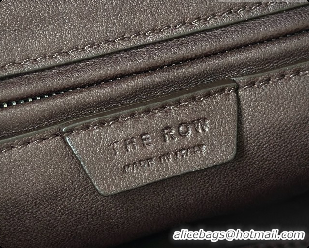 New Style The Row Small Astra Soft Bowling Bag in Grained Calfskin 8840S TR91446 Dark Brown 2026