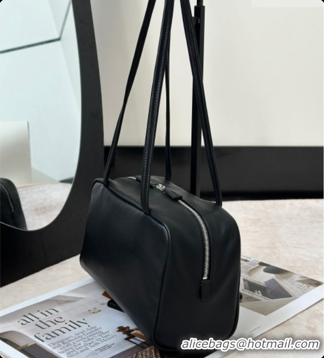 Best Price The Row Small Astra Soft Bowling Bag in Grained Calfskin 8840S TR91447 Black 2026